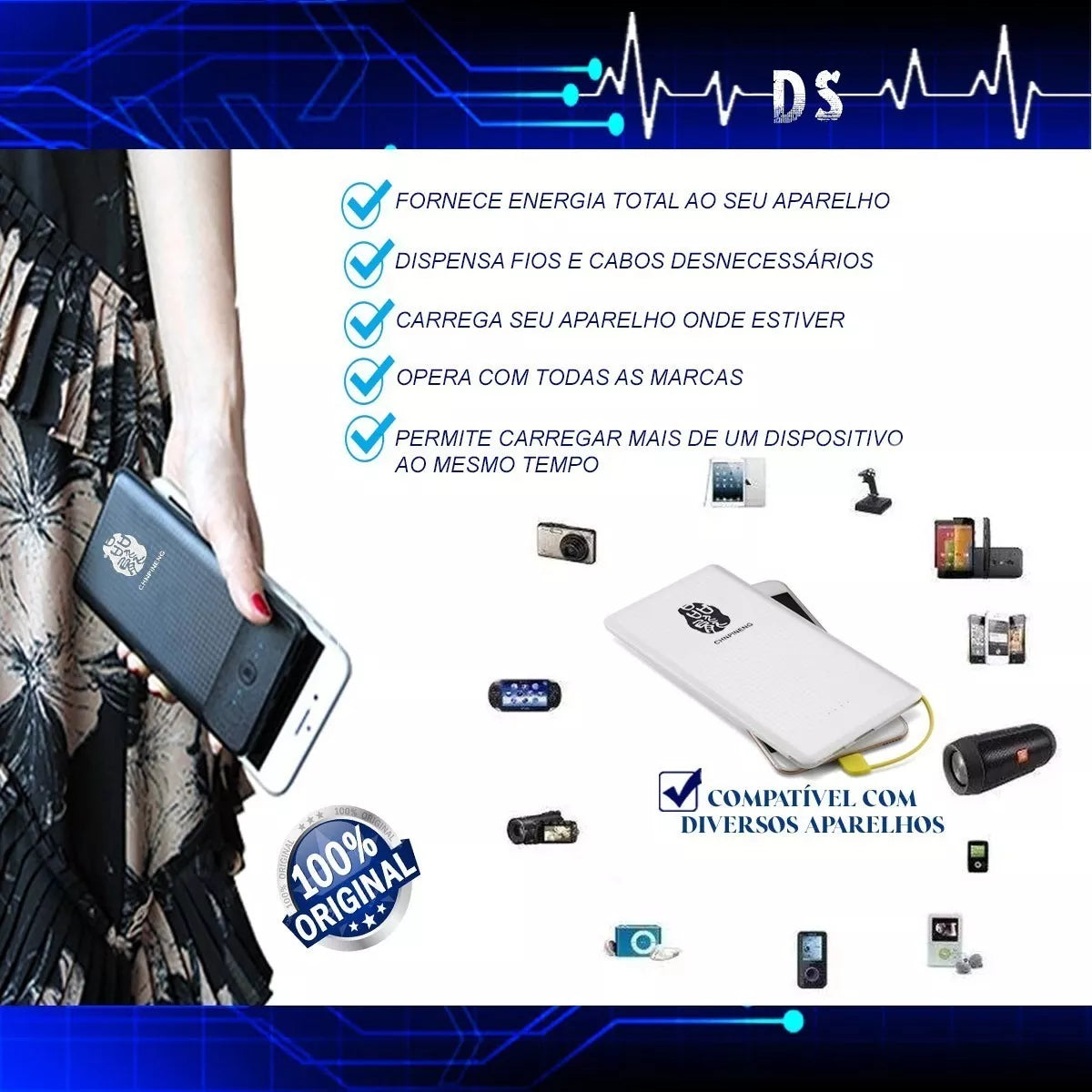 #05 Bateria Externa - Power Bank 10000mah