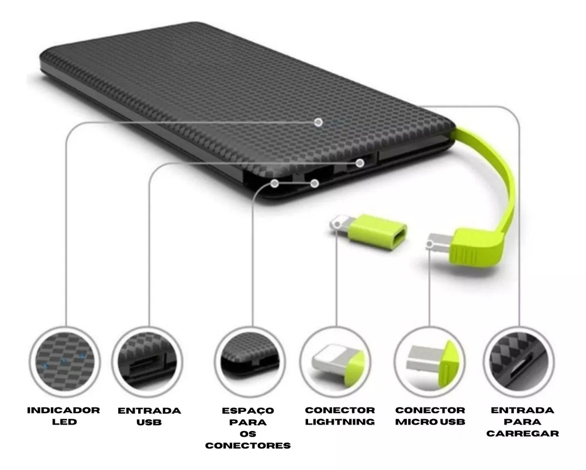 #05 Bateria Externa - Power Bank 10000mah