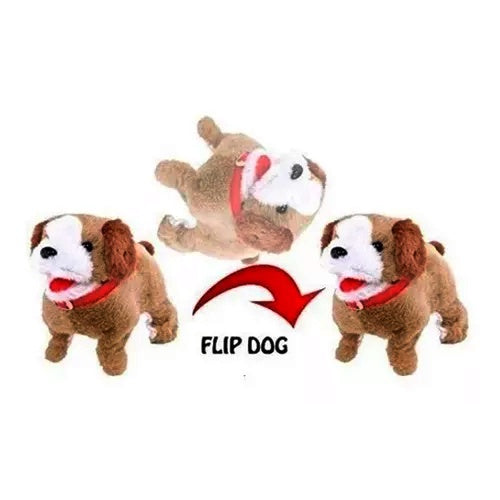 #13Cachorro Brinquedo De Pelúcia Pula Anda Late Da Cambalhota