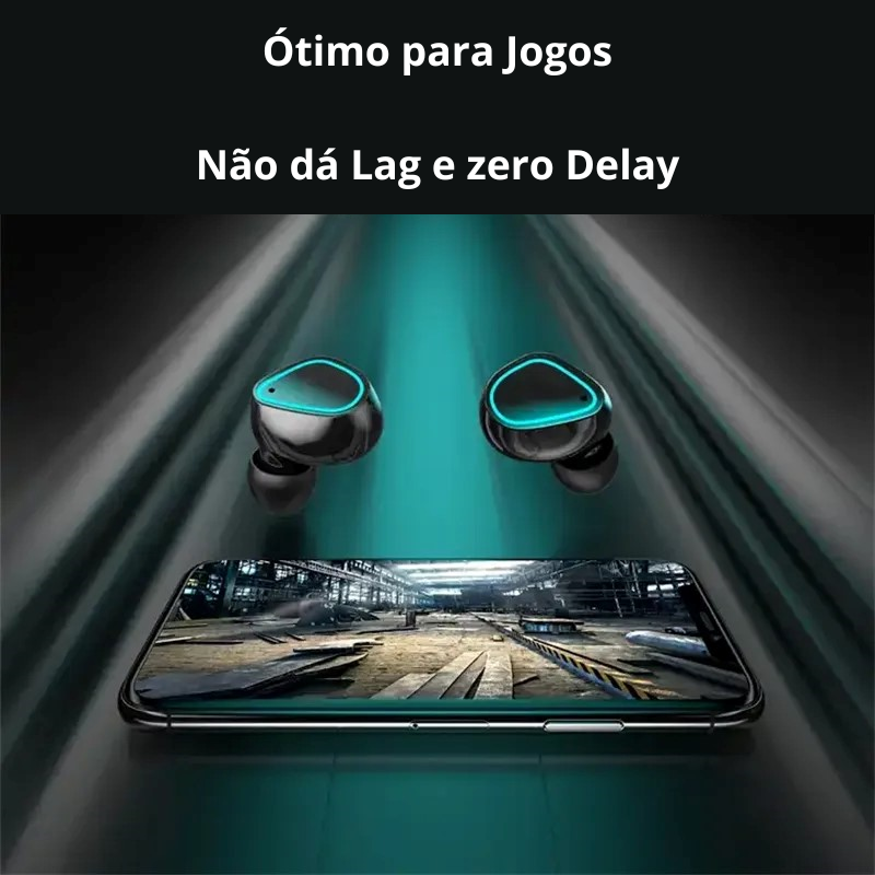 #04 Fone de Ouvido com microfone - TWS Power Bank