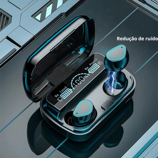 #04 Fone de Ouvido com microfone - TWS Power Bank
