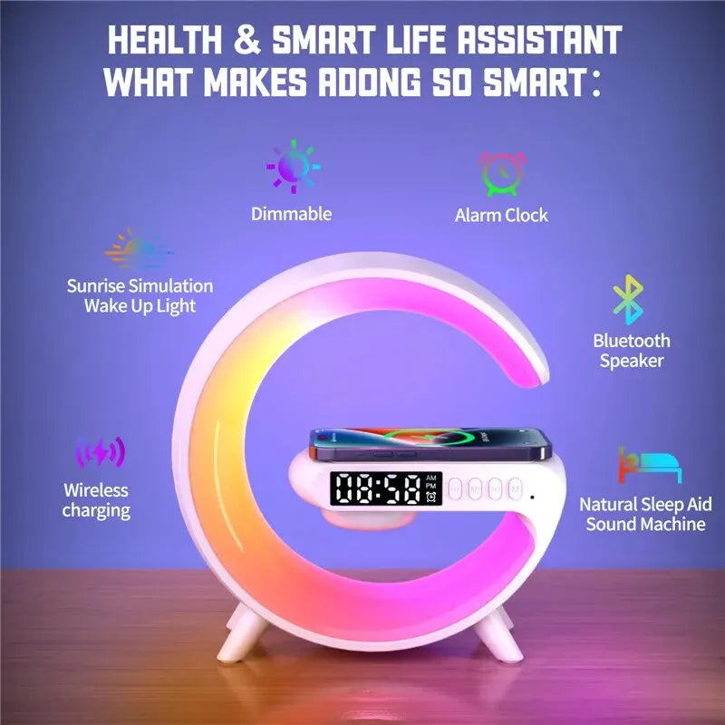 #03 Luminária com Carregador Indução Led - Smart Station