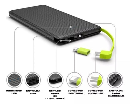 #05 Bateria Externa - Power Bank 10000mah