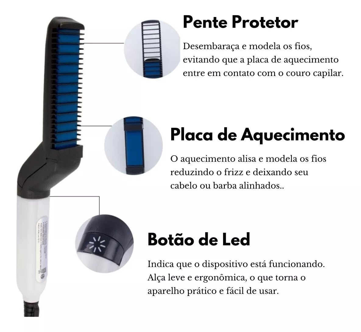 #17 Alisador Barba E Cabelo Masculino -  Men's Beard