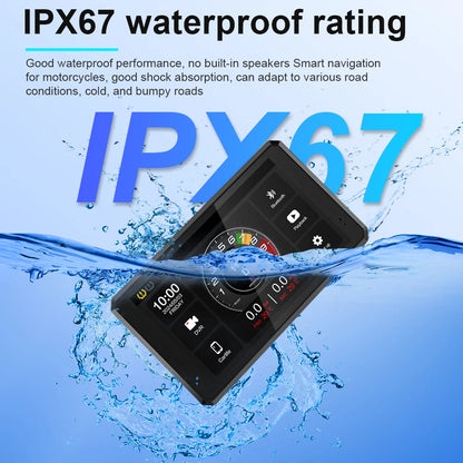 #34 Monitor Multifuncional 5'' com Carplay e Android Auto: GPS e Conectividade WiFi à Prova d'Água para sua Moto!