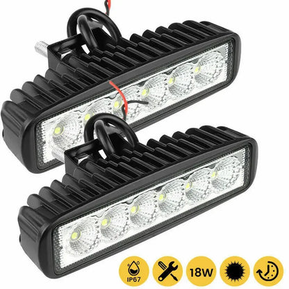 #38 🔦 Farol de milha Super LED Off-Road 18W - Iluminação Potente e Resistência Extrema! 🚀