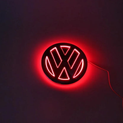 #39 🚗✨ Ilumine Seu VW: Luz de Logotipo LED Emblema 5D Universal! 11cm x 11cm ✨🚗