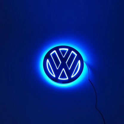 #39 🚗✨ Ilumine Seu VW: Luz de Logotipo LED Emblema 5D Universal! 11cm x 11cm ✨🚗